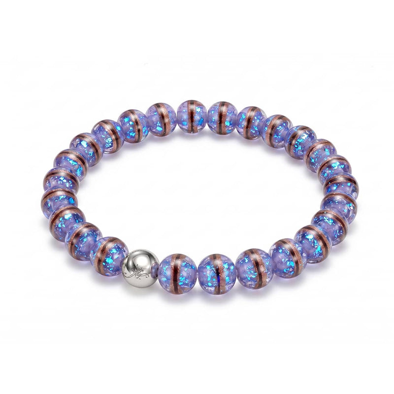 Bleu Caspienne | Bracelet en verre de tigre