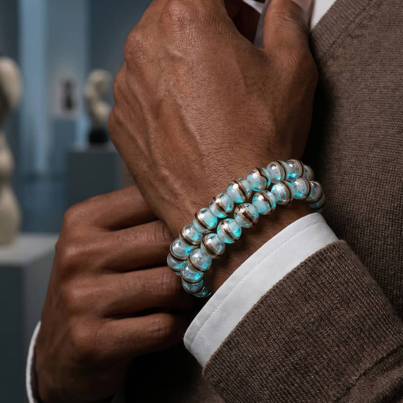 Siberian White | Tiger Glass Bracelet