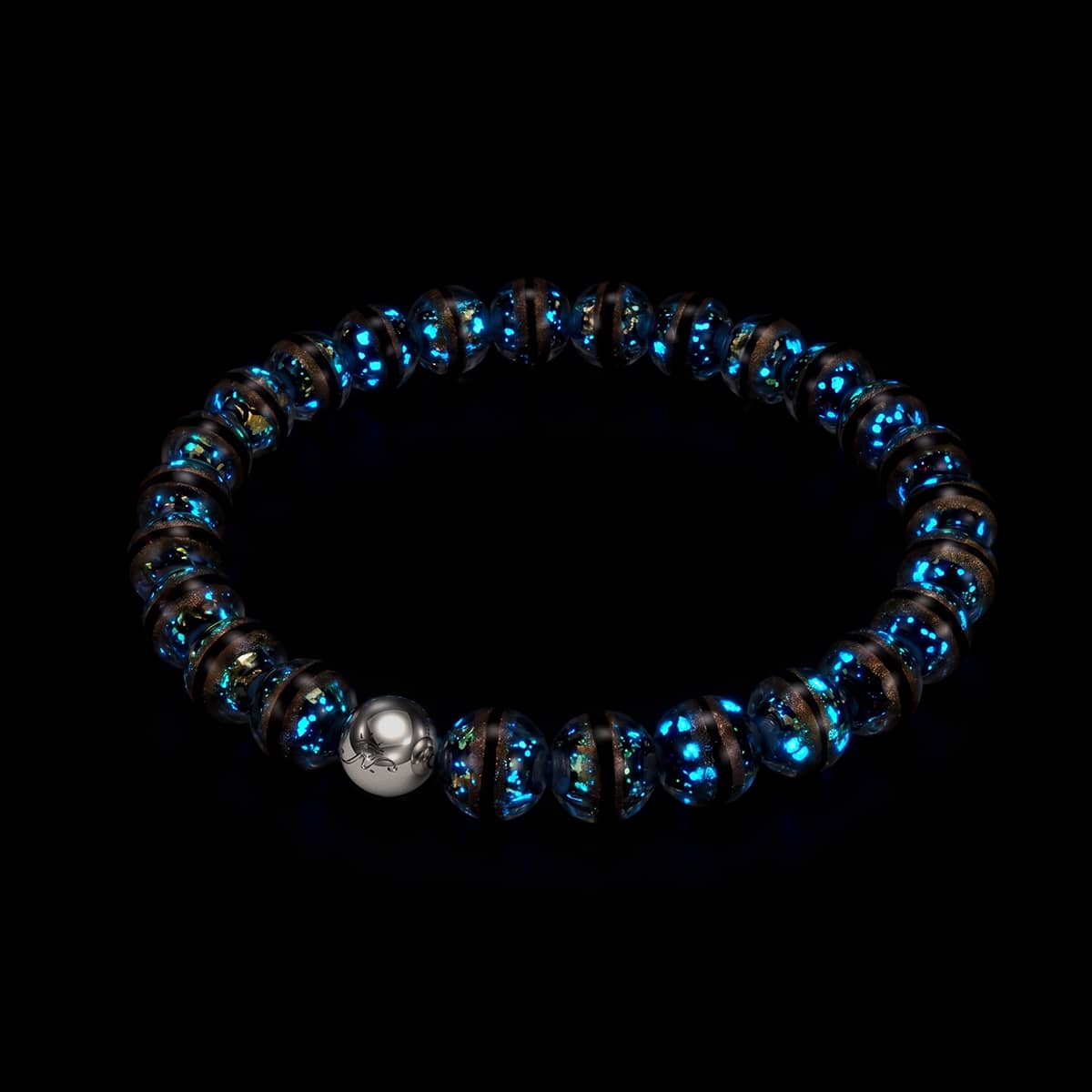 Bengale en bronze | Bracelet en verre de tigre