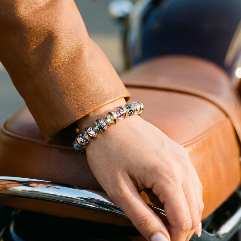 Bengale en bronze | Bracelet en verre de tigre