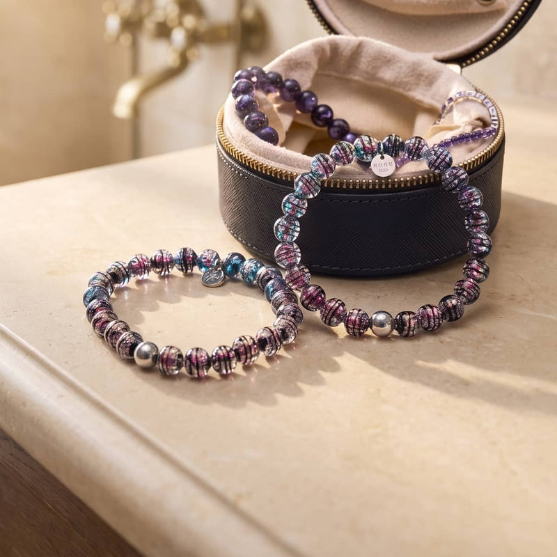 Atomic Fuchsia | Firework Glass Orbit Bracelet