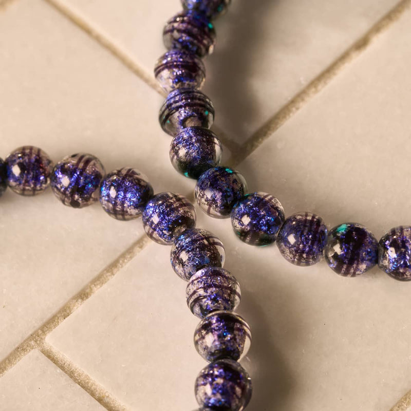 Midnight Sapphire | Firework Glass Orbit Bracelet