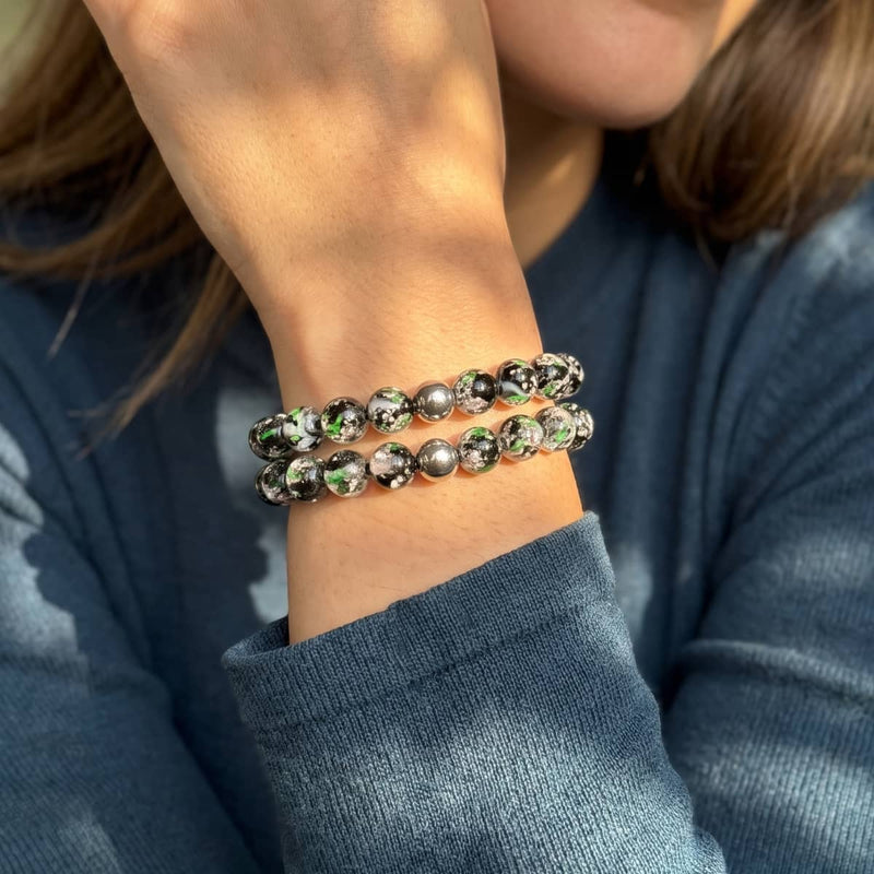 Noir | Firefly Glass Bracelet Bloomswirl