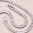 Cristal coupé baguette x Rhodium | Bracelet de tennis