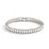 Cristal coupé baguette x Rhodium | Bracelet de tennis