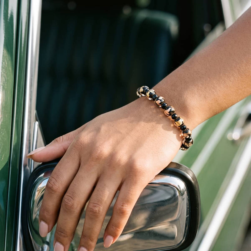 Éclipse Vanilla | Bracelet en cristal de verre lunaire