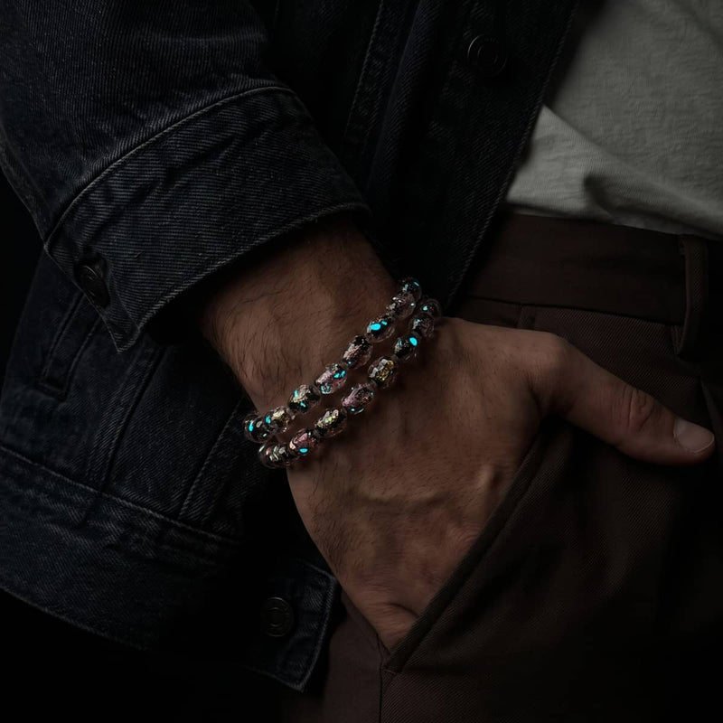 Potion Rosé | Firework Glass Bracelet Micro Cailloux