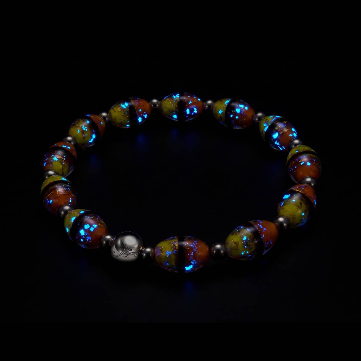 Rivage d’Or | Bracelet ovale en verre de tigre
