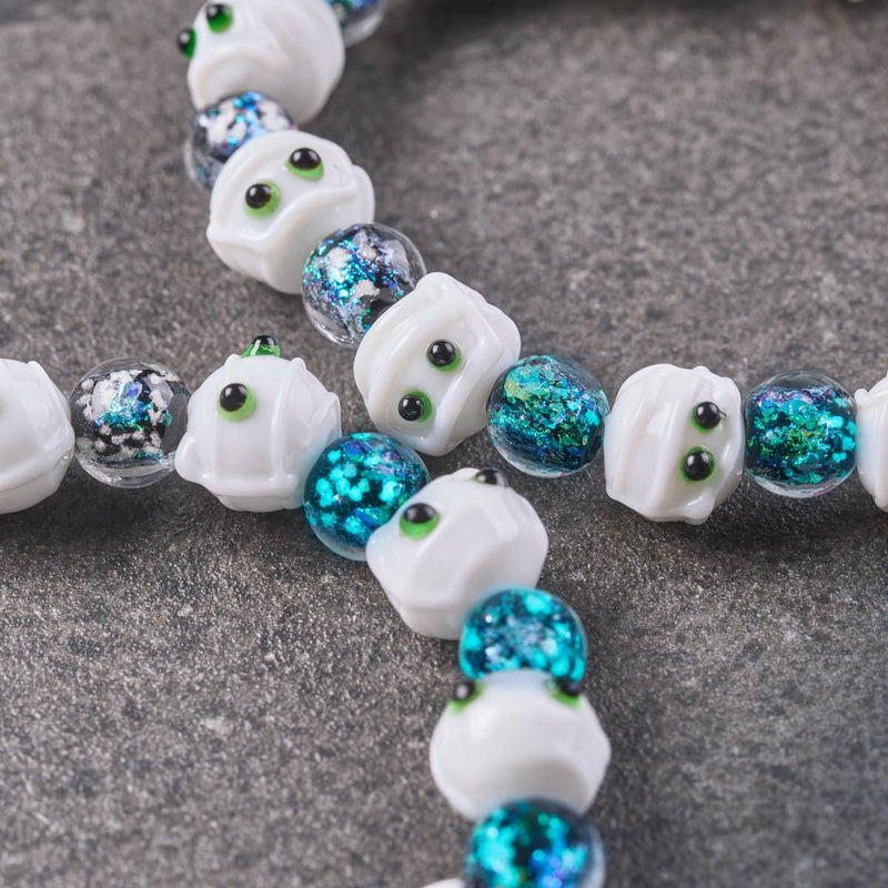 Teal Crypt | Firework Glass Mummy Bracelet