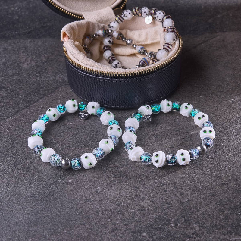 Teal Crypt | Firework Glass Mummy Bracelet
