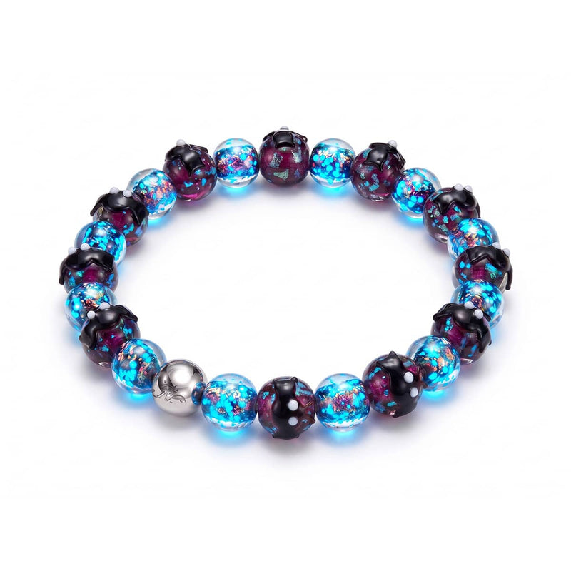 Vêpe violette | Firefly Glass Bracelet Chauve-souris