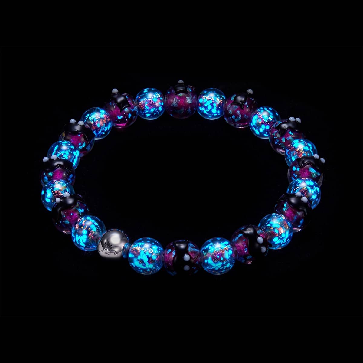 Vêpe violette | Firefly Glass Bracelet Chauve-souris