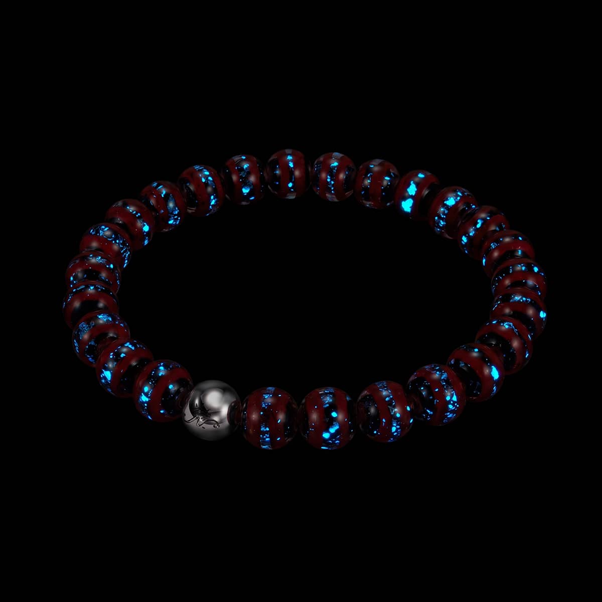 Cramoisi et cuivre | Firework Glass Bracelet ruban