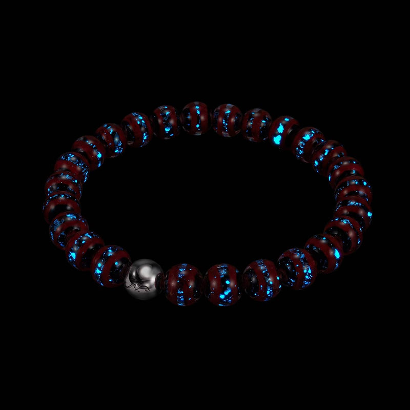 Cramoisi et cuivre | Firework Glass Bracelet ruban