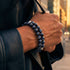 Bracelet en verre Firefly | Argent sterling 925 | Noir absolu