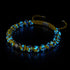 Blue Limoncello | Silver | Firefly Glass Macrame Bracelet