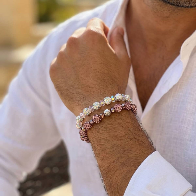 Frozen Plum Crystal Kikiballa Bracelet 2-Set