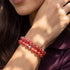 Cramoisi | .925 Argent sterling | Firefly Glass Bracelet