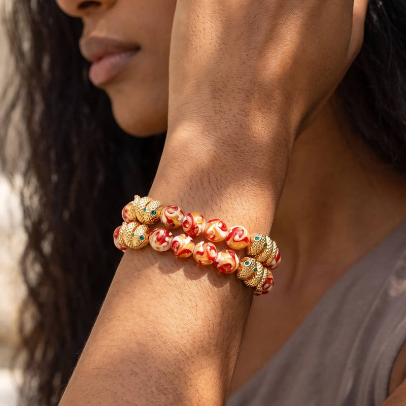 Serpent d’Or | Firefly Glass Bracelet tourbillonnant