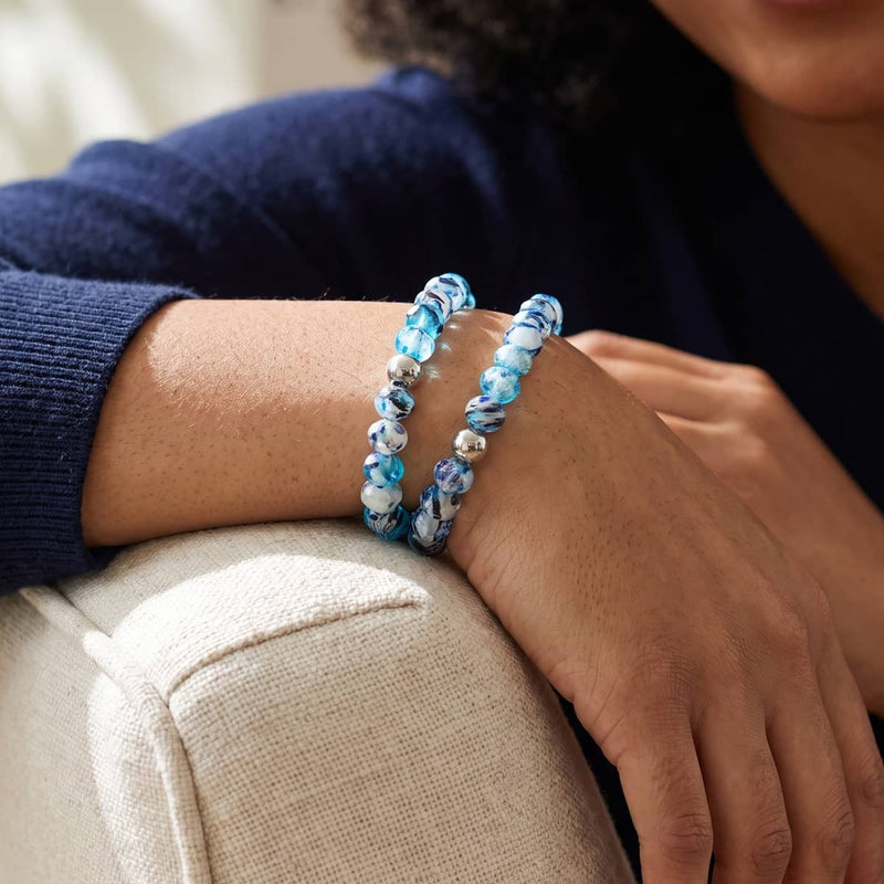 The Light Within | .925 Sterling Silver | Firefly Glass Diamonds Bracelet