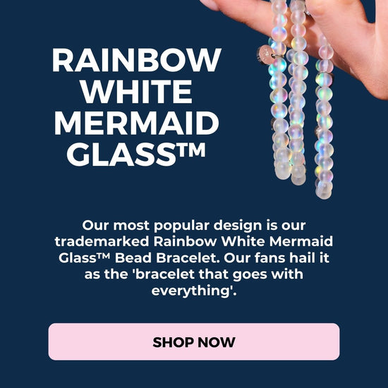 Rainbow White Mermaid Glass