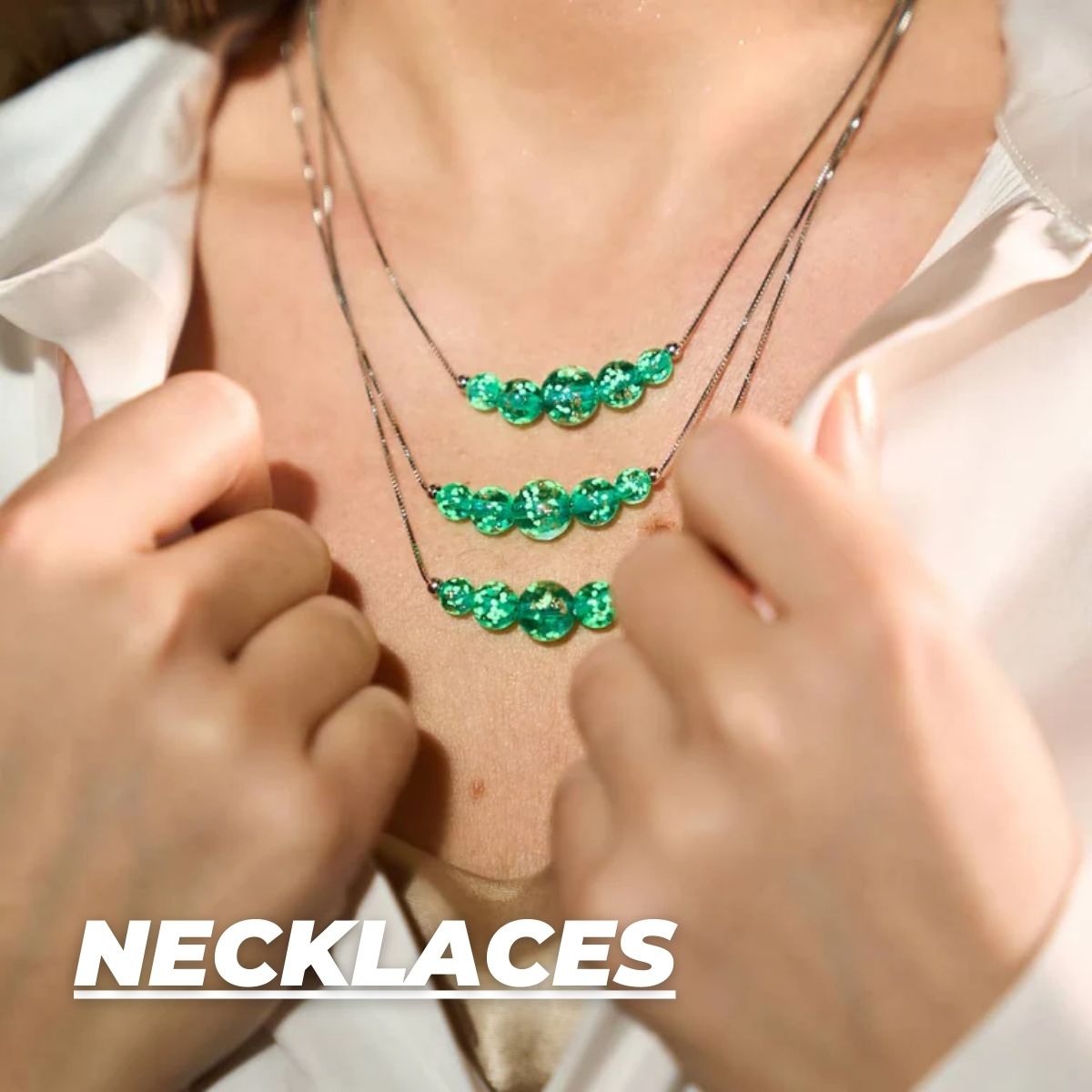 COLLIERS EN VERRE LUCIOLE