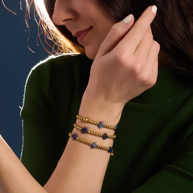 Trésor de minuit | Or | Bracelet Essence de trèfle