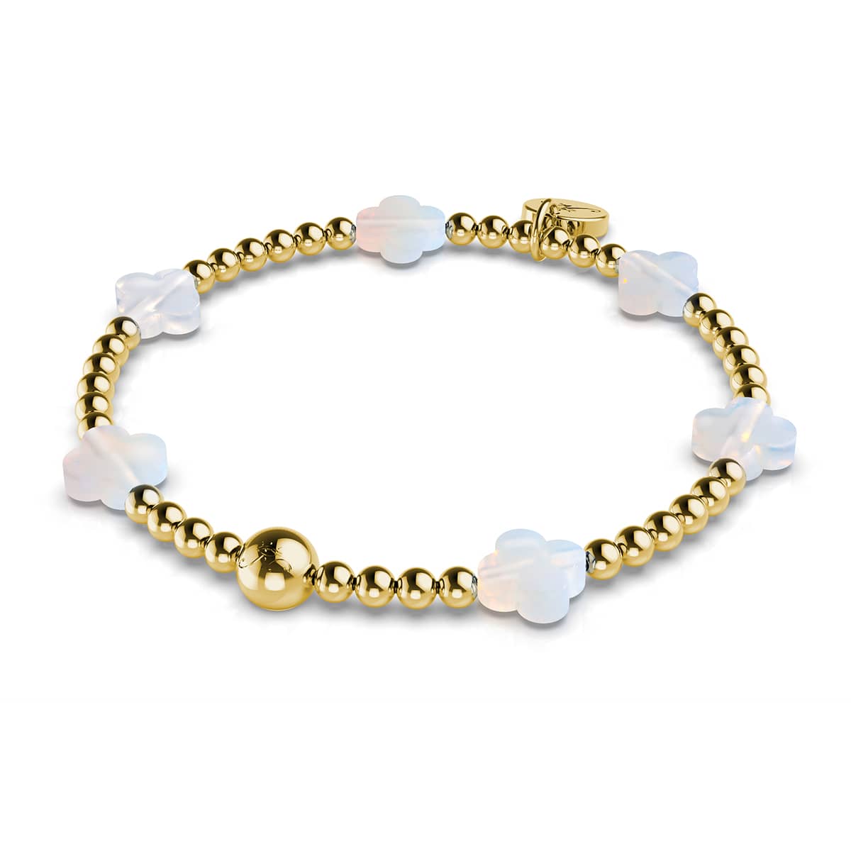 Bracelet Trèfle au clair de lune | Or | Essence de trèfle