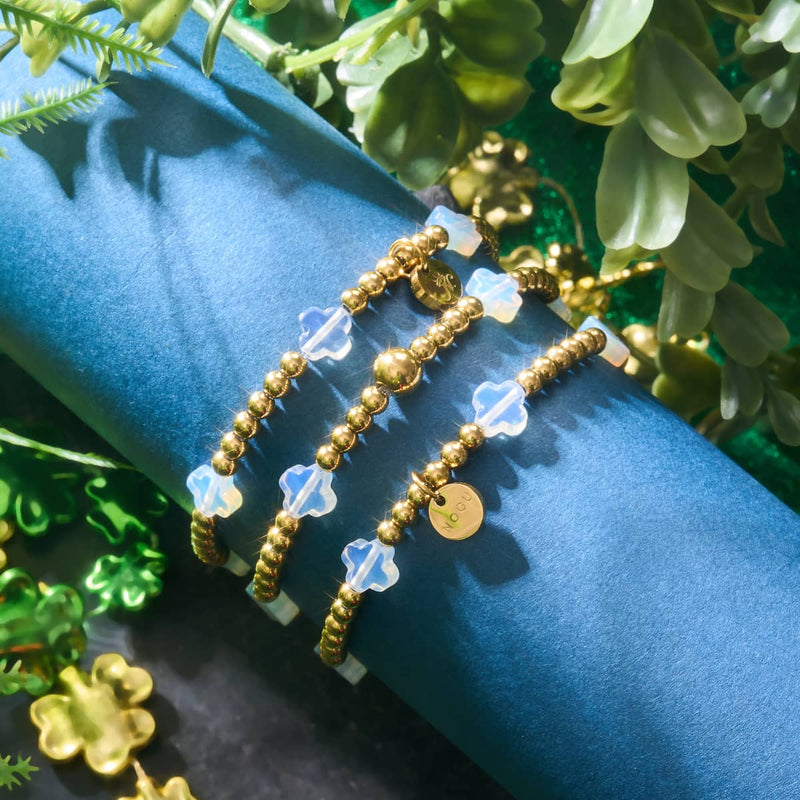 Moonlit Shamrock | Gold | Clover Essence Bracelet