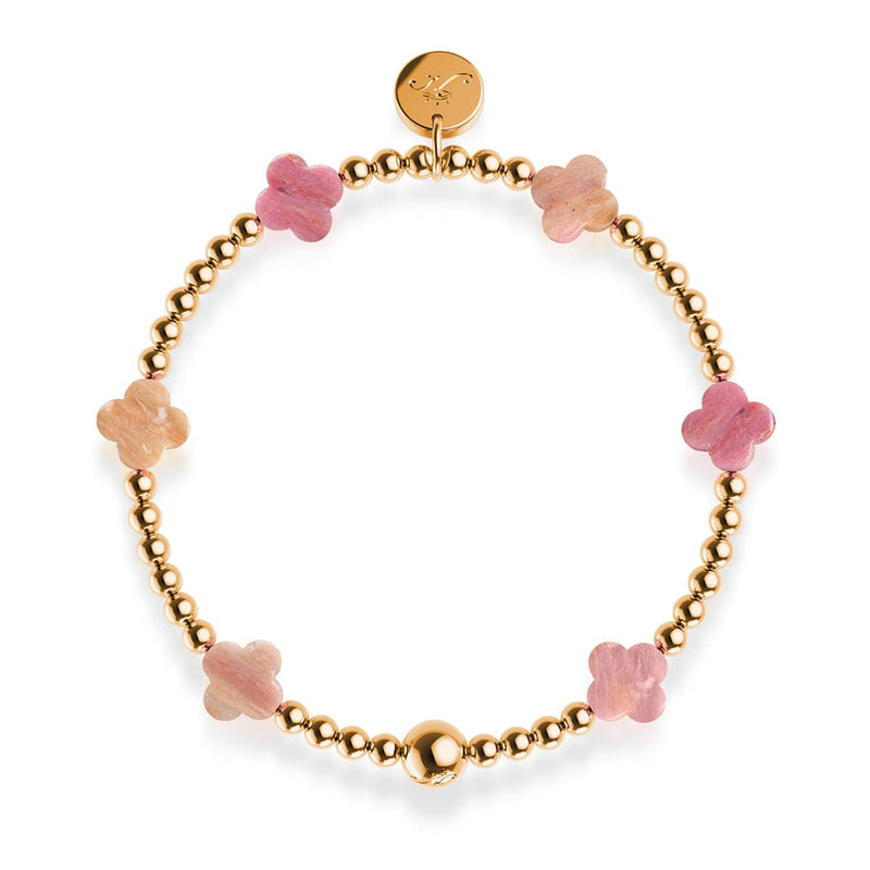 Fleur de trèfle | Or rose | Bracelet Essence de trèfle