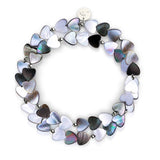 Nacre noire | Argent sterling 925 | Enveloppement en forme de cœur
