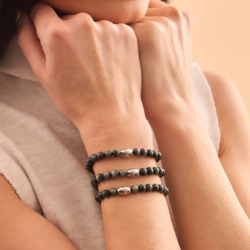 Bracelet œil d'aigle AAA | Argent sterling 925 | Bracelet en pierres précieuses