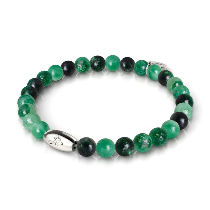 Lépidolite verte AAA | Argent sterling 925 | Bracelet en pierres précieuses