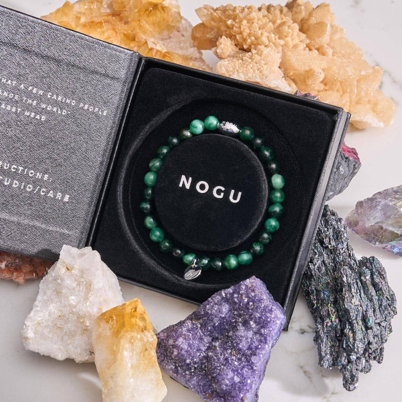 Lépidolite verte AAA | Argent sterling 925 | Bracelet en pierres précieuses