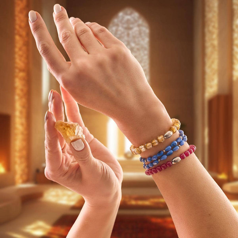 Bracelet en argent sterling 925 et rubis AAA | Bracelet en pierres précieuses