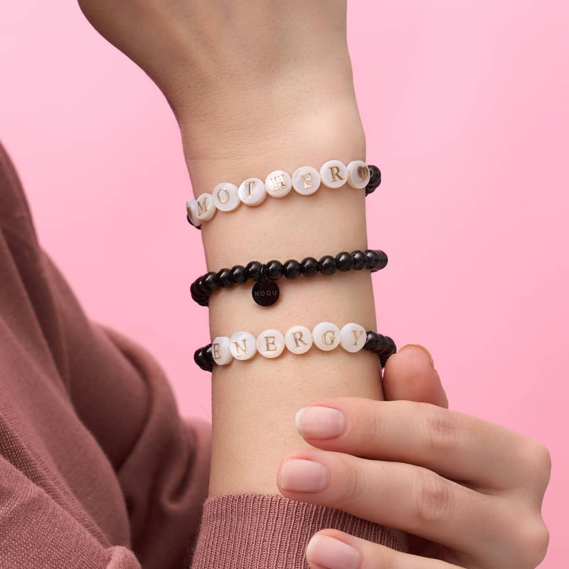 Custom Letter Bracelet | Gunmetal