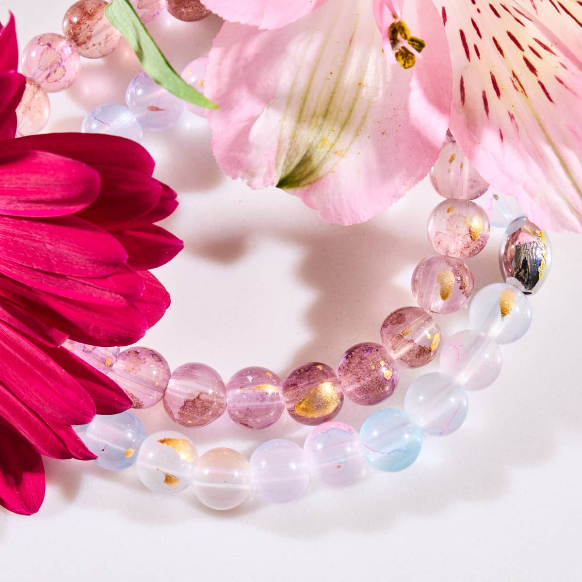 Jardin de pruniers | Argent sterling 925 | Bracelet en verre Aurum