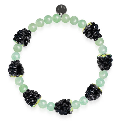 Aventurine noire et verte | Argent sterling 925 | Bracelet baies