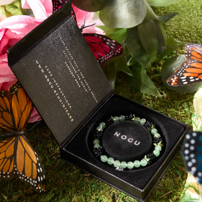 Aventurine noire et verte | Argent sterling 925 | Bracelet baies