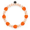 Bracelet en argent sterling 925 avec perles orange et champagne | Bracelet baies