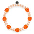 Bracelet en argent sterling 925 avec perles orange et champagne | Bracelet baies