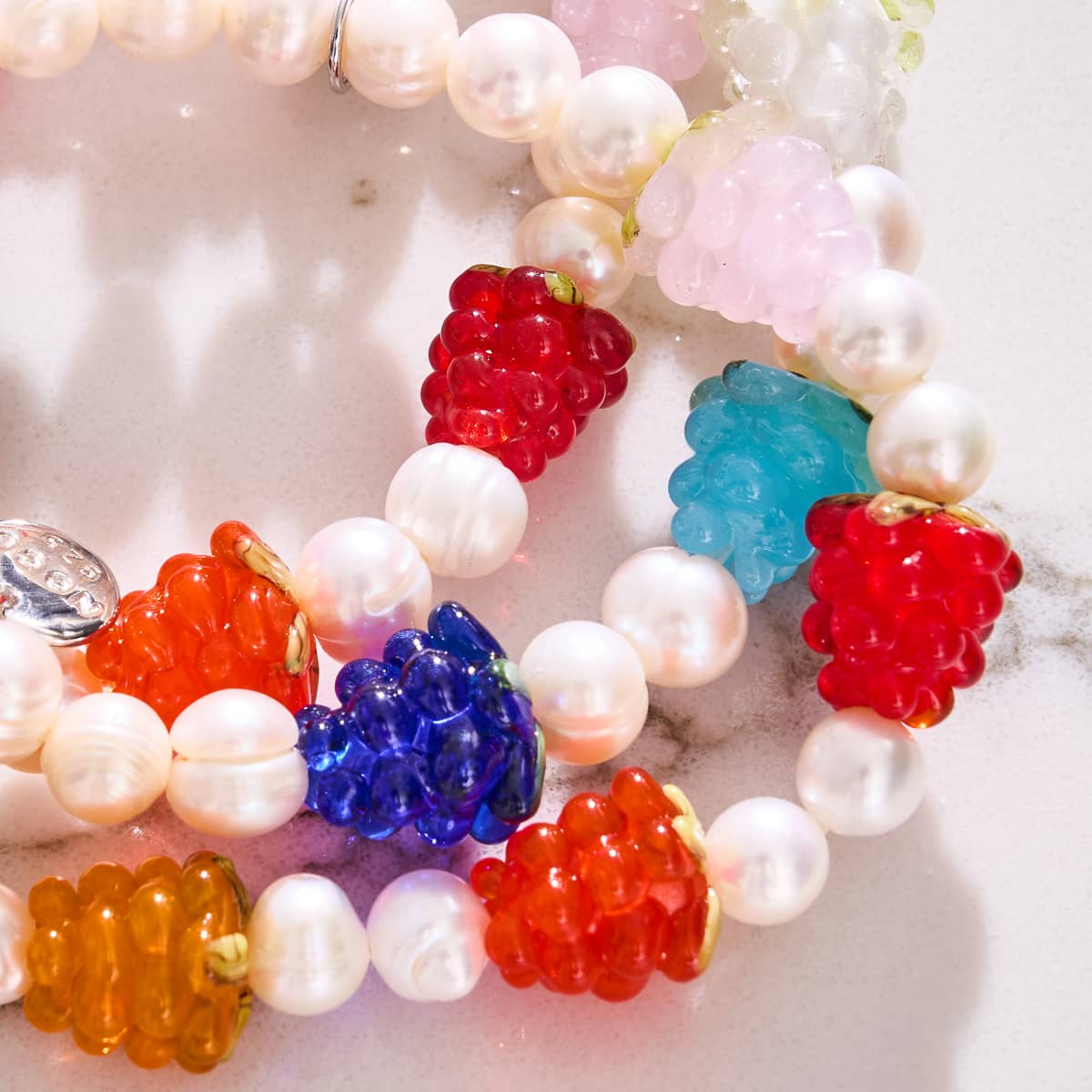 Bracelet Rainbow x Ivory Pearl | Argent sterling 925 | Bracelet Berry