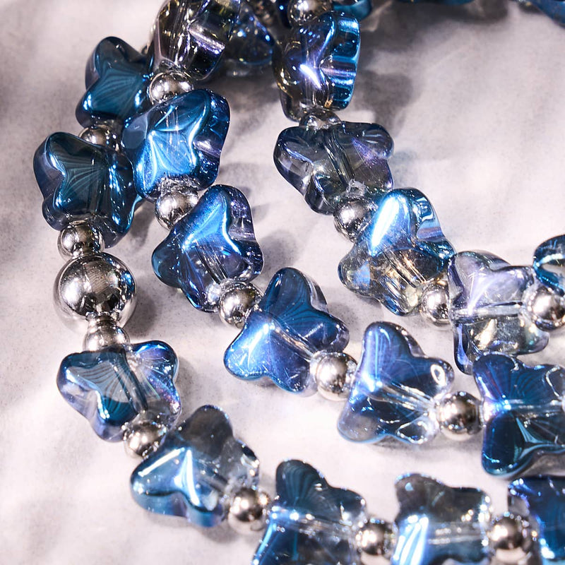 Mer Égée | Argent | Bracelet Papillon Bleu Mystique