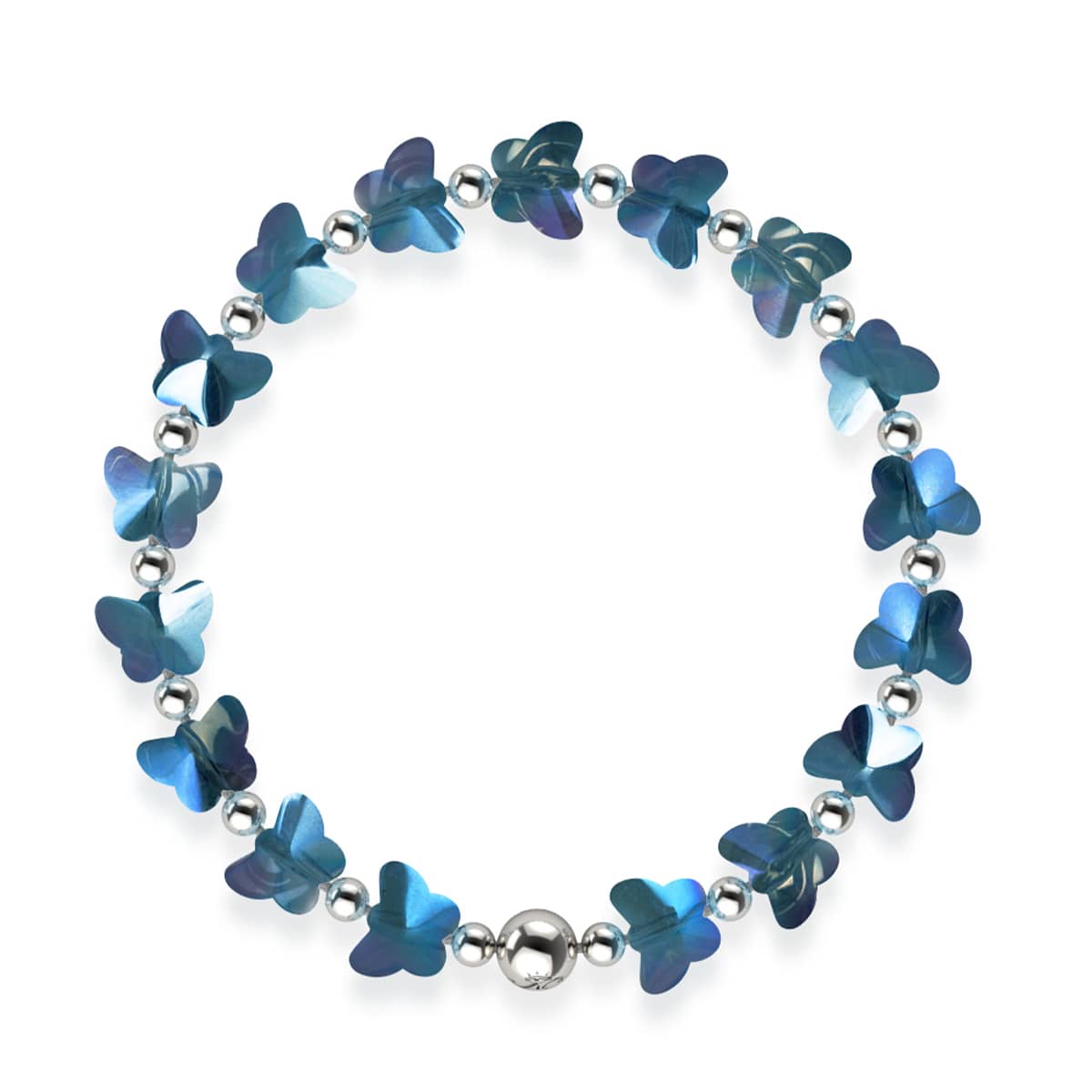 Mer Égée | Argent | Bracelet Papillon Bleu Mystique