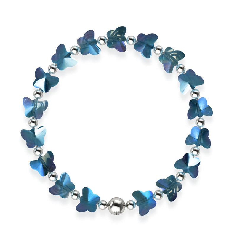 Mer Égée | Argent | Bracelet Papillon Bleu Mystique