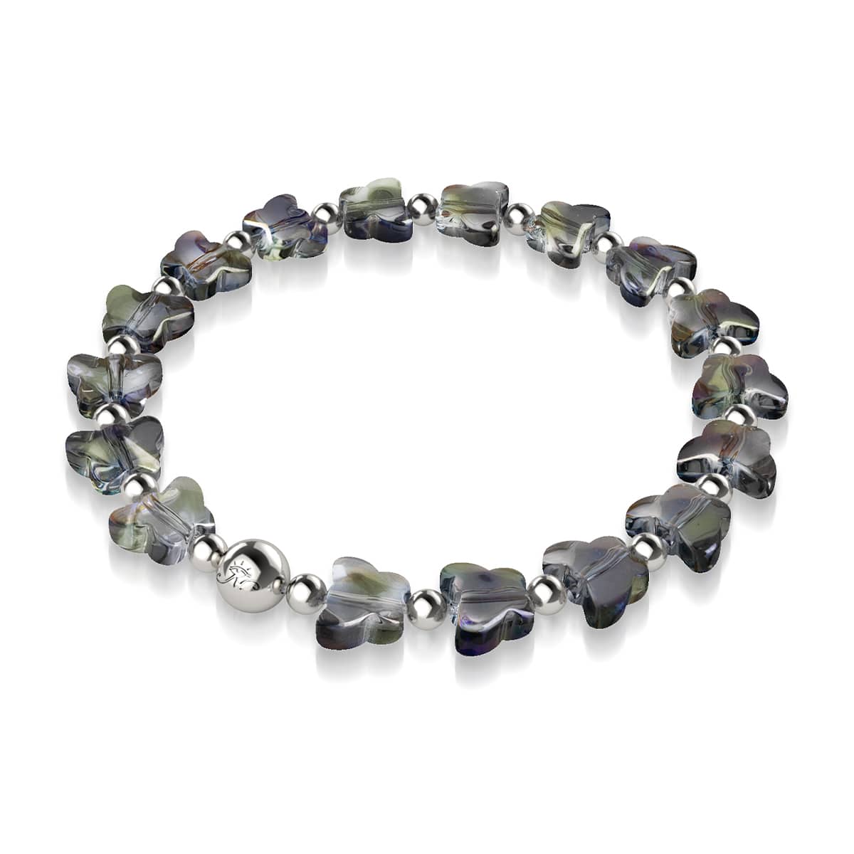 Olive Monarch | Argent | Bracelet Papillon