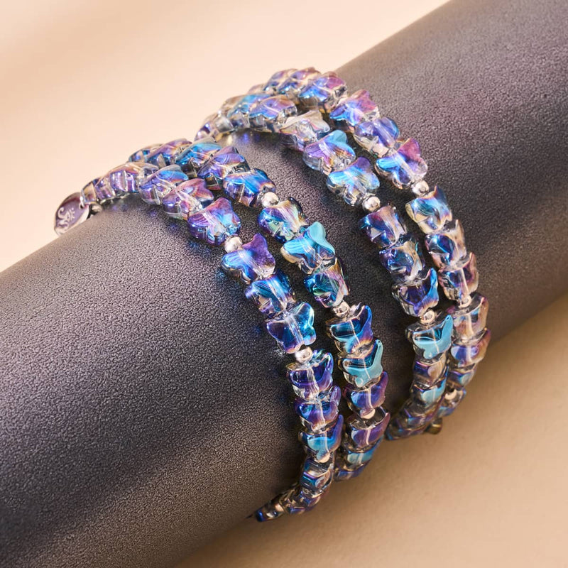 Mer Égée | Argent sterling 925 | Papillon bleu mystique