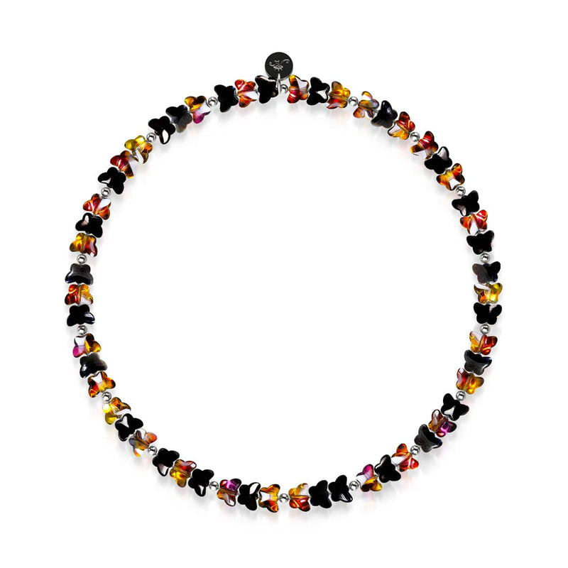 Flutter de minuit | Argent sterling 925 | Enveloppement papillon