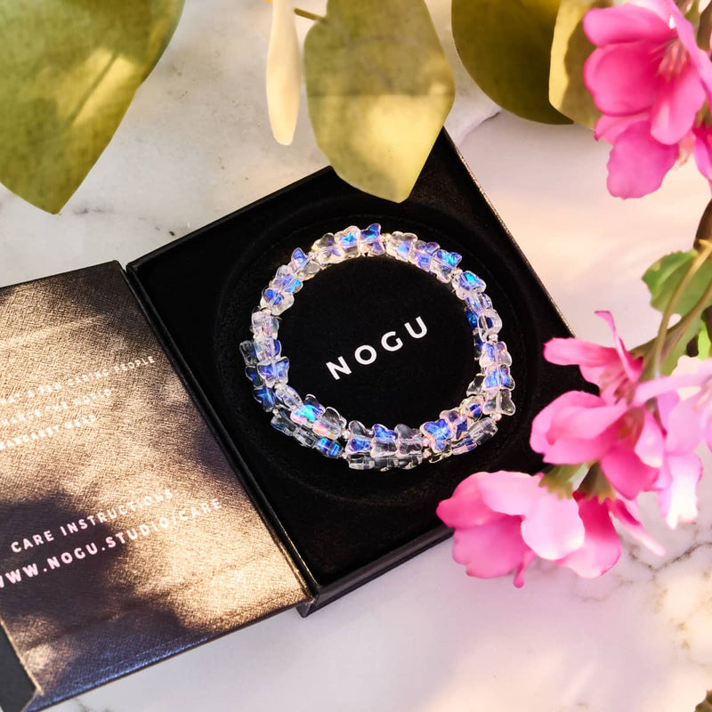 Morning Dew | .925 Sterling Silver | Rainbow White Butterfly Wrap