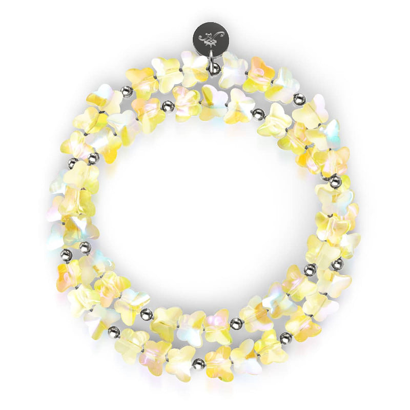 Lever de soleil | Argent sterling 925 | Papillon enroulé jaune foncé